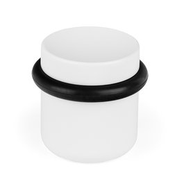 VIEFE Luv 36x35 mm - Butée de porte en zamak - Design compact - Finitions nickel brossé, laiton cava, blanc mat ou noir mat