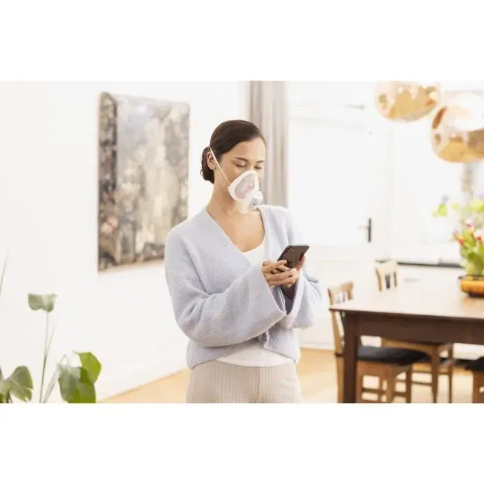 Medisana IN 705 - Inhalateur mains libres 3 W blanc avec nébulisation silencieuse, masque adulte/enfant et batterie rechargeable