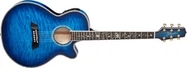 TAKAMINE Guitare acoustique Thinline TSP100 FX Cutaway - Quilt Dark Blue Sunburst
