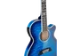 TAKAMINE Guitare acoustique Thinline TSP100 FX Cutaway - Quilt Dark Blue Sunburst