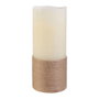 The Candle Factory Bougie LED crème avec corde 25x10 cm