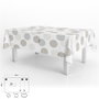 ORYX Nappe Rectangulaire 140 x 250 cm Motifs Circulaires Beige