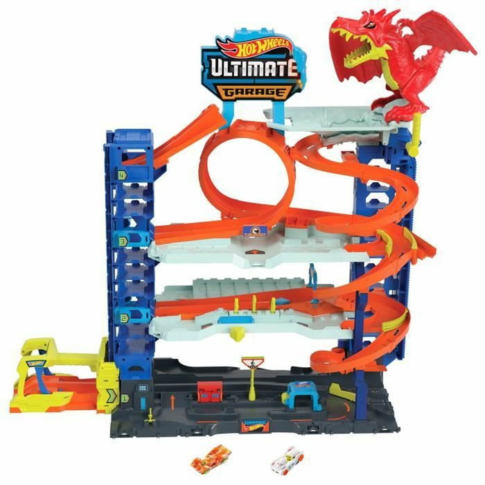 Hot Wheels City Garage Ultime avec 2 véhicules inclus HKX48