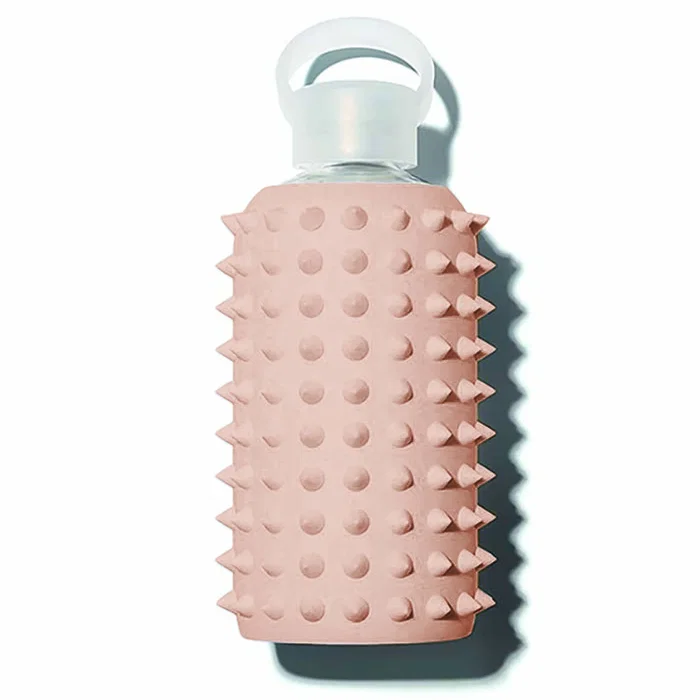 Bkr Teddy Spiked Bouteille d'eau en verre, Rose, 500 ml Bkr Teddy Spiked Bouteille d'eau en verre, Rose, 500 ml