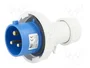 PAWBOL Fiche mâle d'alimentation AC 32A 400V AC IP67
