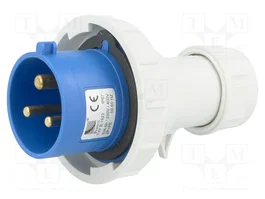 PAWBOL Fiche mâle d'alimentation AC 32A 400V AC IP67