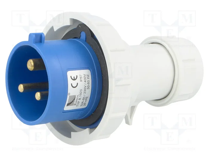PAWBOL Fiche mâle d'alimentation AC 32A 400V AC IP67 PAWBOL Fiche mâle d'alimentation AC 32A 400V AC IP67
