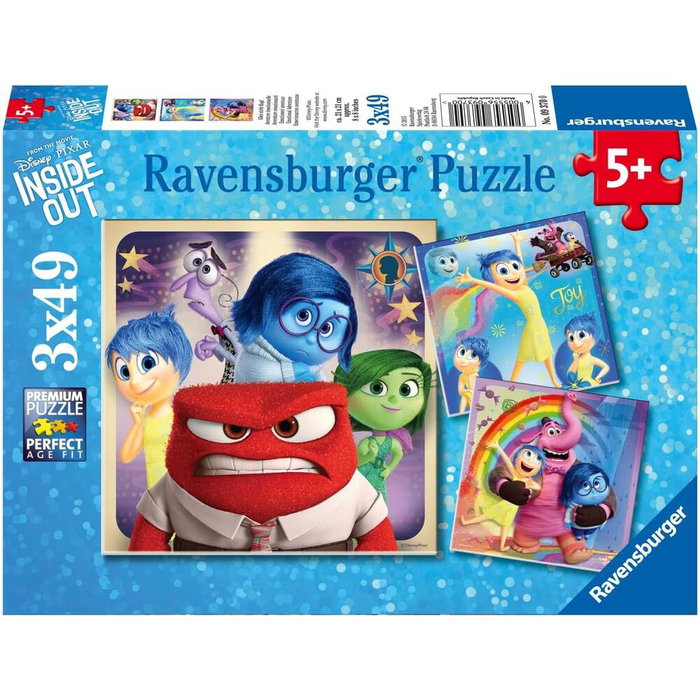 RAVENSBURGER Puzzle 3x49 pièces Les Rêves de Disney Pixar Inside Out - 21x21 cm - Jeu dès 5 ans RAVENSBURGER Puzzle 3x49 pièces Les Rêves de Disney Pixar Inside Out - 21x21 cm - Jeu dès 5 ans
