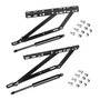 Emuca Jeu de ensemble de levage pour lits, ouverture latérale, pour lits de 90 cm, Acier, Peint en noir