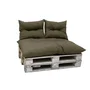 Jardin Privé - Kit Classic Palette : Matelas 120x80cm taupe + 2 Coussin dossier 45x55cm - Canapé Palette Jardin