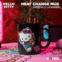 Konix Mug thermoréactif Hello Kitty 320 ml motif bonbons noir - effet magique avec boisson chaude