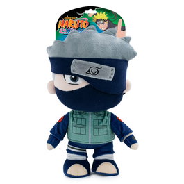 NARUTO Peluche Kakashi Hatake Naruto Shippuden 27 cm avec Kunai et Parchemin - Personnage Animé