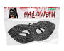 Masque Halloween Noir Brillant avec Toile d'Araignée pour Femme Adulte