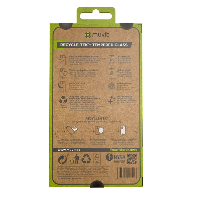 Muvit for Change Pack Recycletek pour Samsung Galaxy A34 5G avec coque et protecteur d'écran