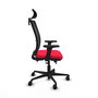 Piqueras Y Crespo Haches Chaise de Bureau Rouge et Noir avec Mécanisme Sincro/Traslack
