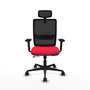Piqueras Y Crespo Haches Chaise de Bureau Rouge et Noir avec Mécanisme Sincro/Traslack