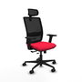 Piqueras Y Crespo Haches Chaise de Bureau Rouge et Noir avec Mécanisme Sincro/Traslack