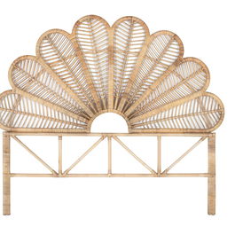 Cabecero en ratán natural 180 cm, fabrication artisanale, tête de lit, 155 cm de hauteur, 4 cm d'épaisseur, livré sans montage, Giner y Colomer