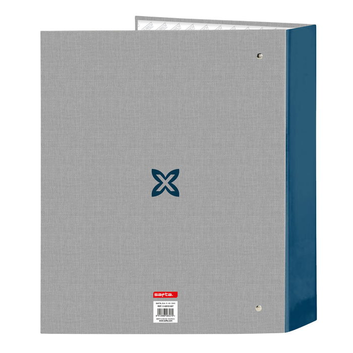 Reliure à anneaux Munich Street Bleu Gris A4 27 x 33 x 6 cm