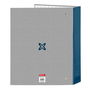 Reliure à anneaux Munich Street Bleu Gris A4 27 x 33 x 6 cm