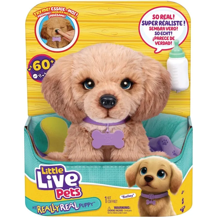 Little Live Pets Mini Puppy - Chiot interactif avec sons réalistes