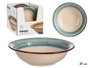 VESSIA Plat creux en grès Cenefé 3D Bleu 21cm