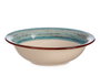 VESSIA Plat creux en grès Cenefé 3D Bleu 21cm
