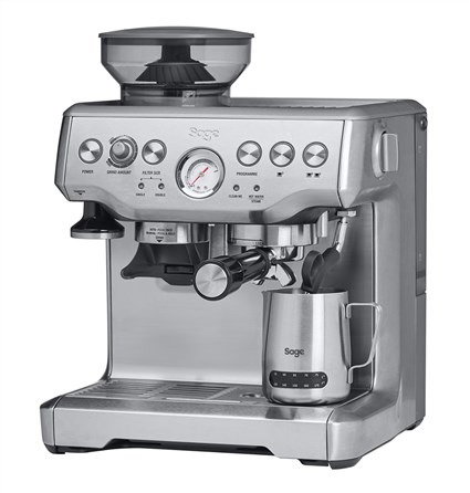 Sage SES875BSS2EEU1A Cafetière expresso Barista Express avec moulin intégré et buse vapeur pour latte art