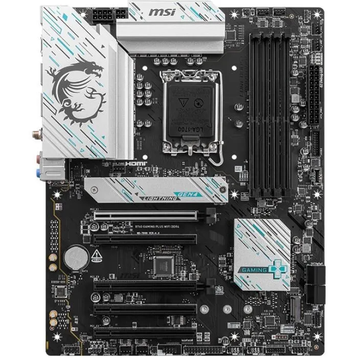 MSI B760 GAMING PLUS WiFi - Carte mère ATX pour processeur Intel LGA 1700 avec Wi-Fi 6, DDR4, Ethernet 2.5G, ports M.2 et SATA