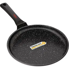 Inoxibar - Poêle à crêpes anti-adhésive 26 cm, compatible induction, revêtement Greblon C2 sans PFOA, noir - Poêle INOXIBAR Ø 26 cm
