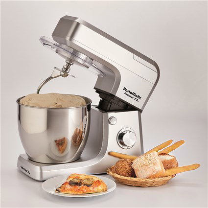 Ariete 1598/1 Robot de cuisine multifonction Gourmet 7L avec bol inox, jarre en verre 1,5L Pastamatic - 6 vitesses + fonction pulse