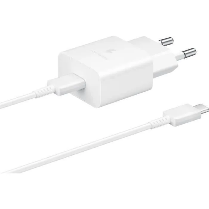 Samsung Chargeur Mural 15 W Blanc avec Câble USB-C EP-T1510XWE