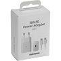 Samsung EP-T1510XWEGEU Chargeur 15W USB-C avec câble blanc