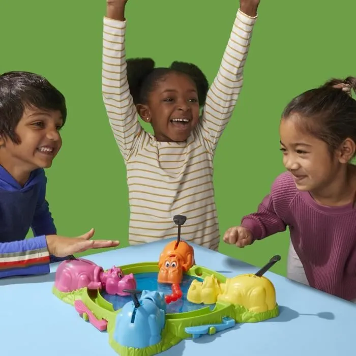 Hasbro Gaming - Jeu de société Hippos Gloutons - Jeu de plateau pour enfants dès 4 ans - De 2 à 4 joueurs