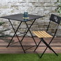 Home Deco Factory Table pliante noire 70x70x71 cm