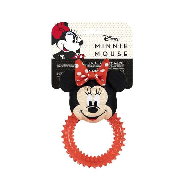 Cerdá - Mordedor Jouet à Mâcher pour Chien Minnie - 10.0 x 5.0 x 17.0 cm - Recommandé à partir de 3 ans - Rouge