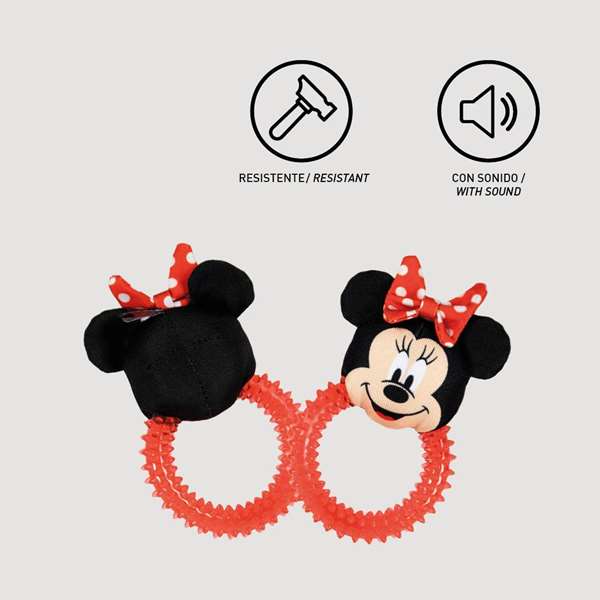 Cerdá - Mordedor Jouet à Mâcher pour Chien Minnie - 10.0 x 5.0 x 17.0 cm - Recommandé à partir de 3 ans - Rouge