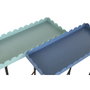 Home ESPRIT Table d'appoint Bleu Turquoise (Lot de 2)
