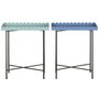 Home ESPRIT Table d'appoint Bleu Turquoise (Lot de 2)