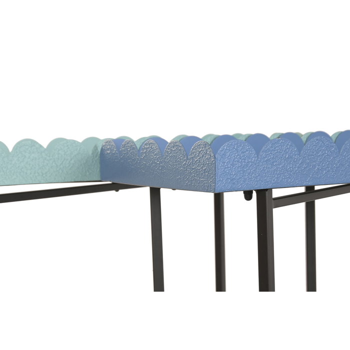 Home ESPRIT Table d'appoint Bleu Turquoise (Lot de 2)