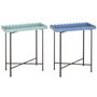 Home ESPRIT Table d'appoint Bleu Turquoise (Lot de 2)