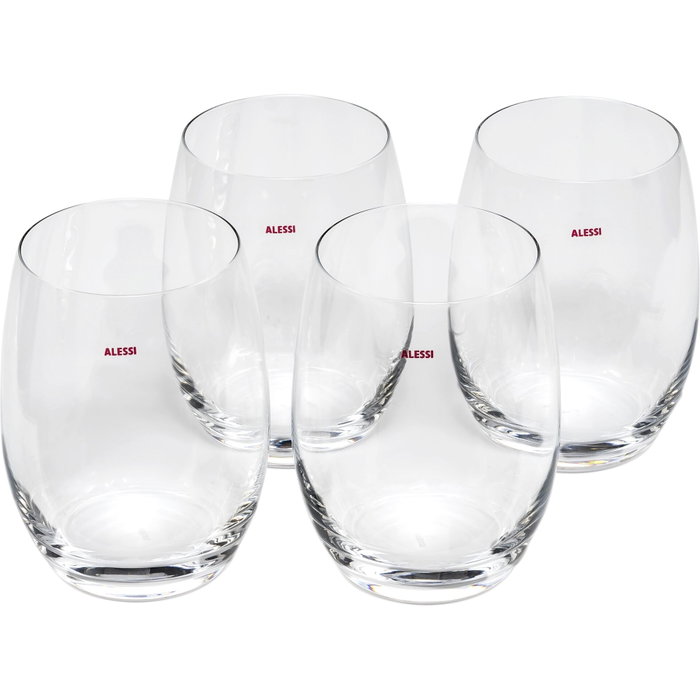 Alessi Mami XL Set de 4 verres Long Drink en verre cristallin