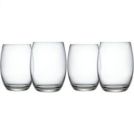 Alessi SG119/3S4 Mami XL Set de 4 Verres à Vin Rouges Longs en Cristal Transparent Conçu par Stefano Giovannoni