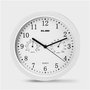 Elbe RP-2005-B Horloge Murale 25 cm Blanc avec Affichage de la Température et de l'Humidité - Cadran à Contraste Élevé