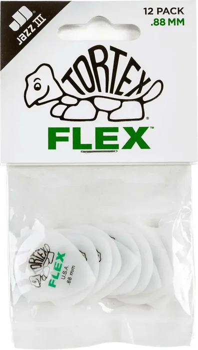 DUNLOP Pack de 12 médiators Tortex® Flex Jazz III - 0,88 mm DUNLOP Pack de 12 médiators Tortex® Flex Jazz III - 0,88 mm