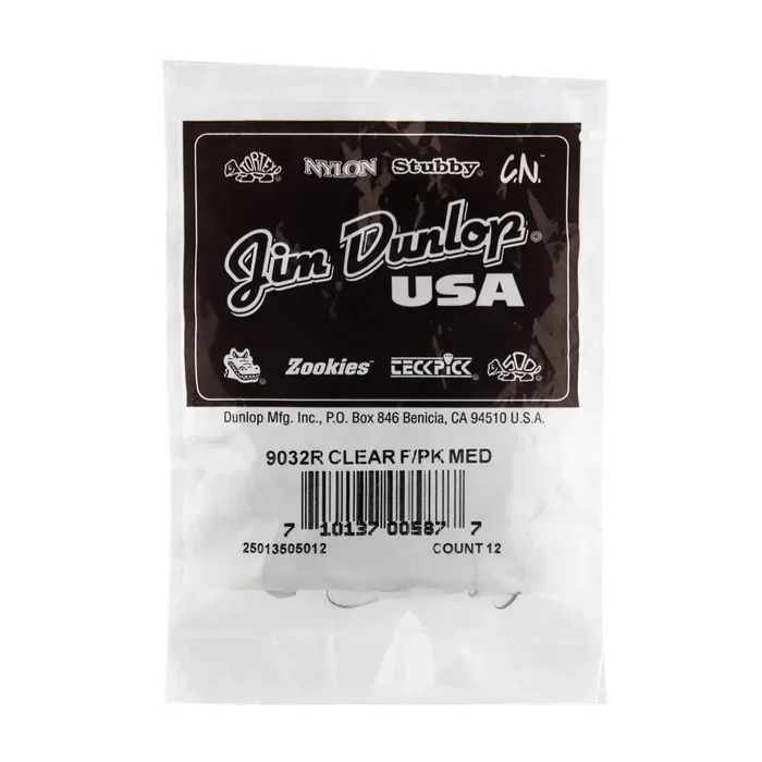 Dunlop Clear D Medium Médiators de doigt, Pack de 12 Dunlop Clear D Medium Médiators de doigt, Pack de 12