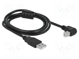 DELOCK Câble USB 2.0 de 1m avec connecteurs USB A et USB B à 90°