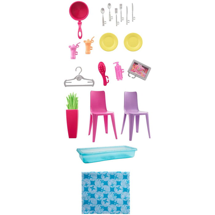 Barbie Maison de Poupée Portable avec Meubles et Accessoires - Cuisine, Chambre, Salle de Bain, Piscine - Jouet pour Enfants de Plus de 3 Ans Barbie Maison de Poupée Portable avec Meubles et Accessoires - Cuisine, Chambre, Salle de Bain, Piscine - Jouet pour Enfants de Plus de 3 Ans