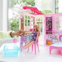 Barbie Maison de Poupée Portable avec Meubles et Accessoires - Cuisine, Chambre, Salle de Bain, Piscine - Jouet pour Enfants de Plus de 3 Ans