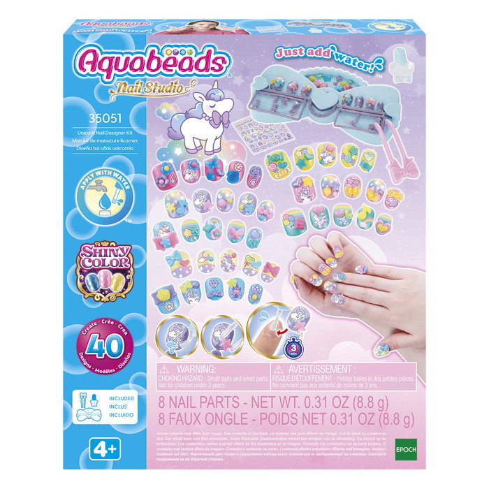 AQUABEADS Kit de design d'ongles Licorne 35051